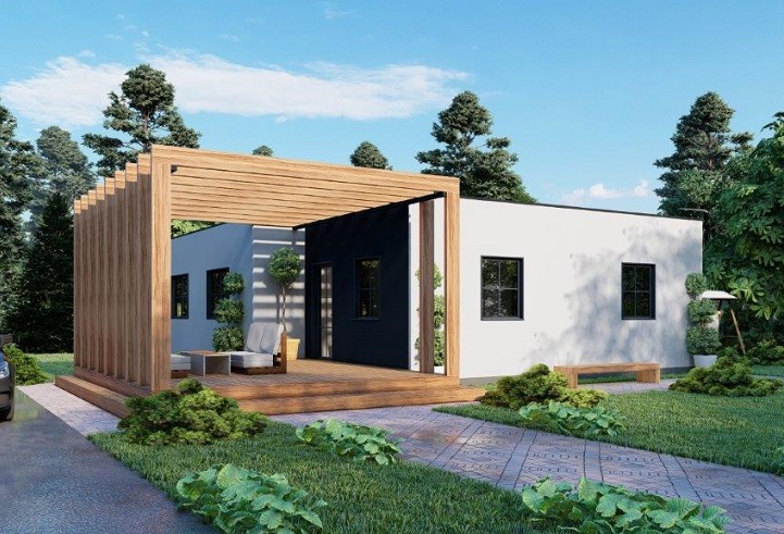 Ökologisches Bauen mit einzigartigem Design und nachhaltiger Bauweise.